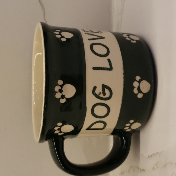 PET rageous Designs Mug Coffee Tea Ceramic "Dog Lover" Green white paws 3.7 - Picture 3 of 6
